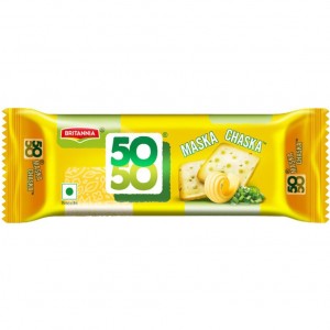 Britannia 50-50 Maska Chaska Salted Biscuits, 50 g