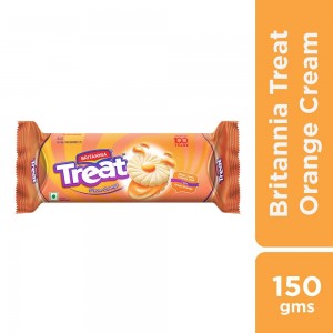 Britannia Treat Cream Biscuits (Orange/Strawberry) - 150 Gms